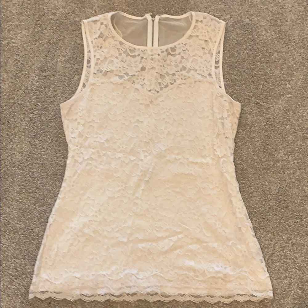 Express White Lace Tank